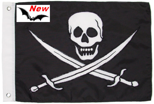 Calico Jack 12"x18" Ebroidered Flag